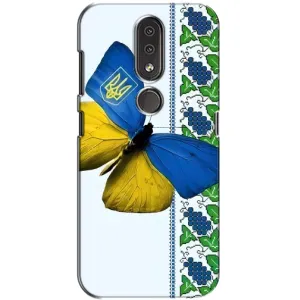 Чехол с Украинской символикой на Нокиа 4.2 (Бабочка)