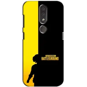 Чехол (TPU) с картинкой "Лого Пабг" на Нокиа 4.2 (Battlegrounds)
