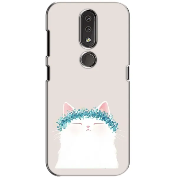 Чехол с рисунком «Белый котик» для Nokia 4.2 Чехол с рисунком «Белый котик» для Nokia 4.2