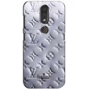 Текстурный Чехол Louis Vuitton для Нокиа 4.2 (Белый ЛВ)