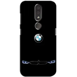 Силиконовый бампер с картинкой машины на Nokia 4.2 (Черный BMW)
