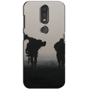 Чехлы на военную тематику для Nokia 4.2 (Бой солдат)
