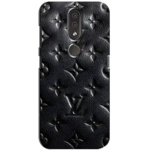 Текстурный Чехол Louis Vuitton для Нокиа 4.2 (Черный ЛВ)