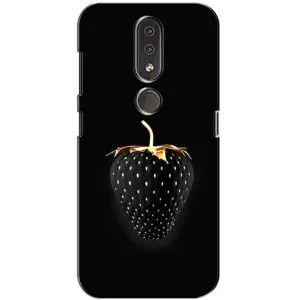 Чехол с изображением вкусной еды для Nokia 4.2 (Чёрная клубника)