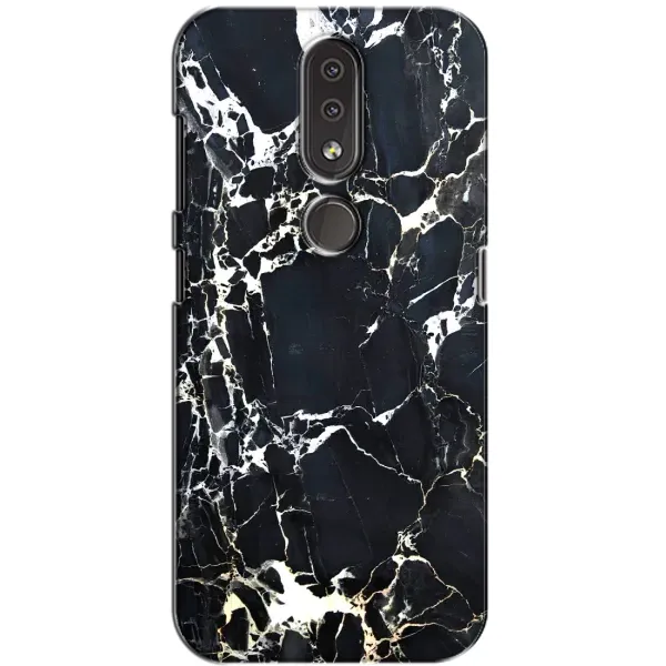 Чехол с рисунком «Чёрный мрамор» для Nokia 4.2