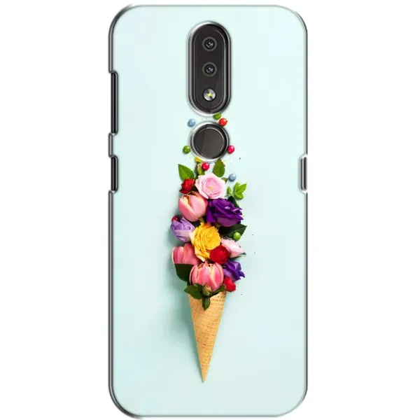 Чехол с рисунком «Цветок-мороженное» для Nokia 4.2 Чехол с рисунком «Цветок-мороженное» для Nokia 4.2