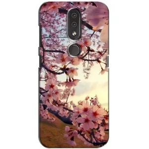 Чехол с принтом САКУРЫ на Nokia 4.2 (Цветущая сакура)