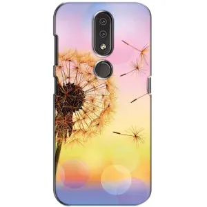 Силиконовый Чехол с одуванчиками на Nokia 4.2 (Цветок-одуванчик)