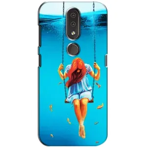 Чохол Стильні дівчата на Nokia 4.2 (Дівчина на гойдалці)