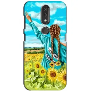 Чохол Стильні дівчата на Nokia 4.2 (Дівчина на полі)