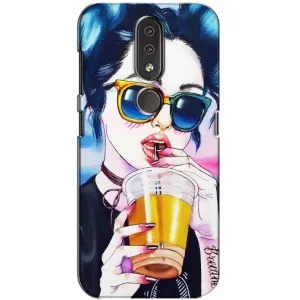 Чохол з картинкою Модні Дівчата Nokia 4.2 (Дівчина з коктейлем)