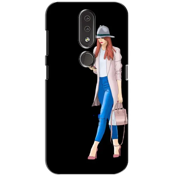 Чехол с рисунком «Девушка со смартфоном» для Nokia 4.2 Чехол с рисунком «Девушка со смартфоном» для Nokia 4.2