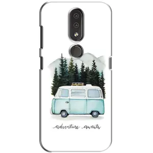Силиконовый бампер с картинкой машины на Nokia 4.2 (Домик на колесах)