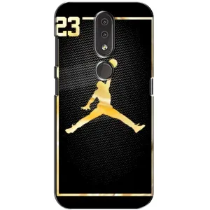 Силиконовый Чехол Nike Air Jordan на Нокиа 4.2 (Джордан 23)