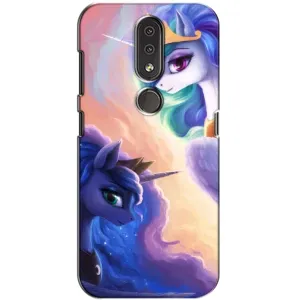 Чехол Unicorn на Nokia 4.2 (Единорожки на тучках)