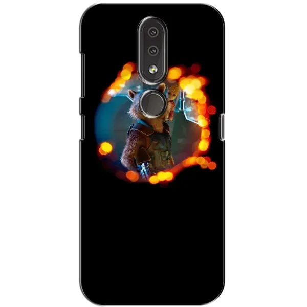 Чехол с рисунком «Енот Ракета» для Nokia 4.2