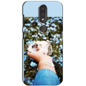 Чохли з зображенням різних тварин на Nokia 4.2 (Їжачок в руці)