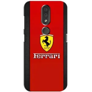 Силиконовый бампер с картинкой машины на Nokia 4.2 (Ferrari Logo)