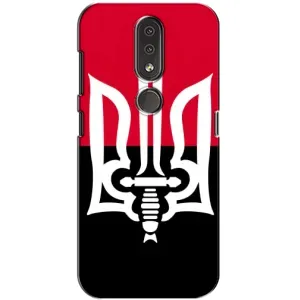 Чехлы УПА (Красно-Чёрный) на Nokia 4.2 (Герб Украины)