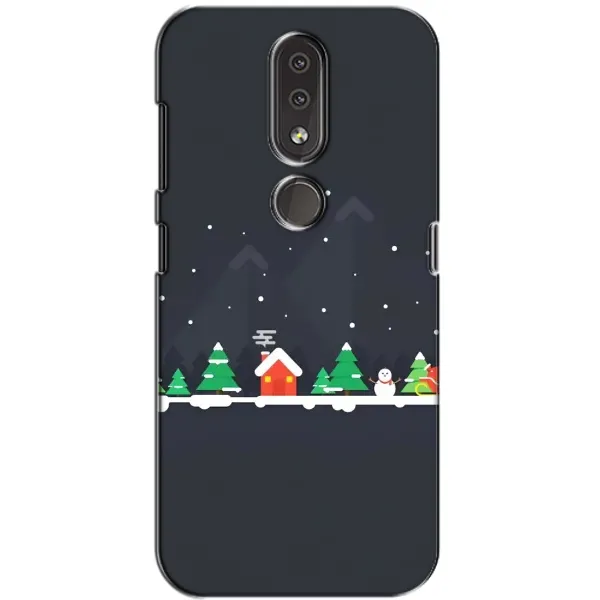 Чехол с рисунком «Город зимний» для Nokia 4.2