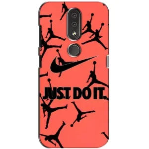 Силиконовый Чехол Nike Air Jordan на Нокиа 4.2 (Just Do It)