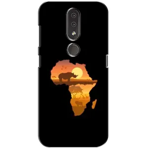Чехол с рисунком «Карта» для Nokia 4.2