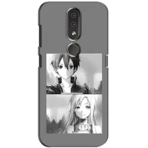 Чехол с персонажами АНИМЕ на Nokia 4.2 (Кирито-Асуна)