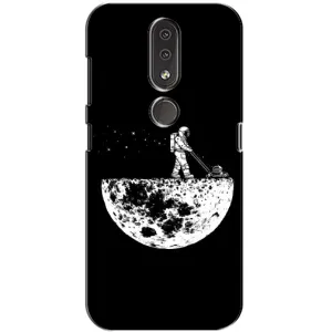 Силіконовый Чохол з принтом "Космонавти" на Nokia 4.2 (Космонавт)