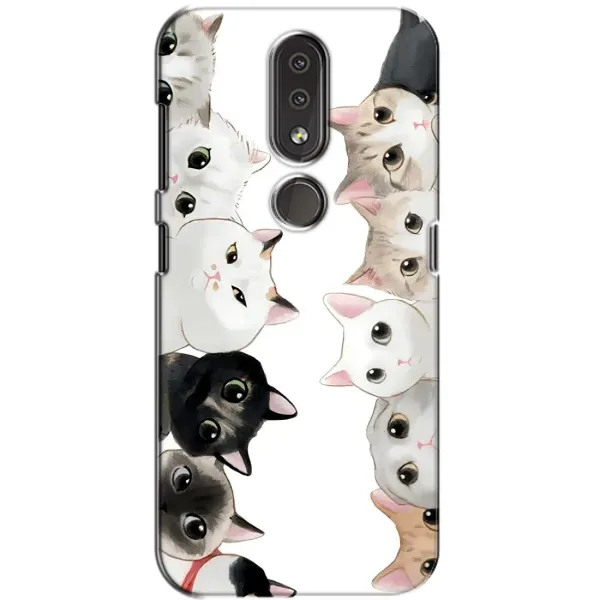 Чехол с рисунком «Коты» для Nokia 4.2