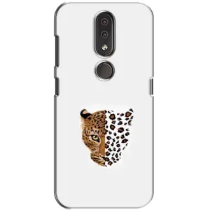 Чохол з леопардовим принтом на Nokia 4.2 (Леопард на білому)
