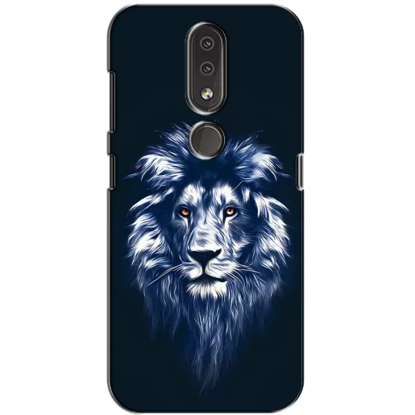 Чехол с рисунком «Лев - синий» для Nokia 4.2