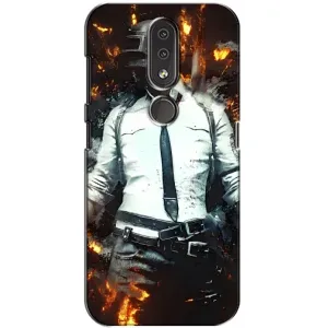 Силиконовый чехол с картинкой "Герой Pubg" на Nokia 4.2 (Man Пубг)