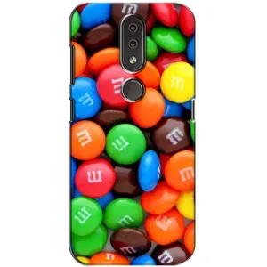 Чехол с изображением вкусной еды для Nokia 4.2 (Разноцветные M&M'S)