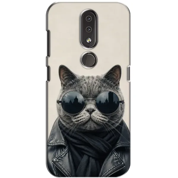Чехол с рисунком «Модный кот» для Nokia 4.2 Чехол с рисунком «Модный кот» для Nokia 4.2