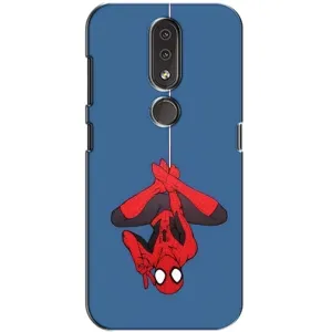 Чехол Супергерой Человека Паука на Nokia 4.2 (На паутине)