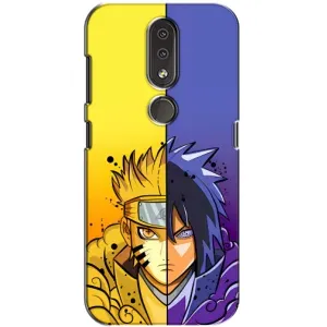 Купить Чехлы на телефон с принтом Anime для Nokia 4.2 (Naruto Vs Sasuke)