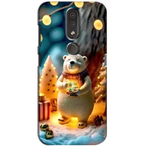 Чехлы на Новый Год Nokia 4.2 (Новогодний ведмеженок)