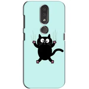 Силіконовий чохол з котиком для Nokia 4.2 (Падаючий кіт)