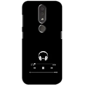 Чохол з картинками на чорному фоні для Nokia 4.2 (Плеєр)