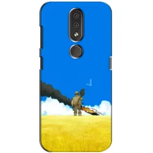 Чехлы на военную тематику для Nokia 4.2 (Попадание)
