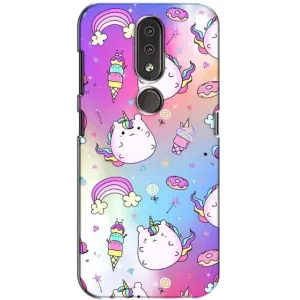 Чехол Unicorn на Nokia 4.2 (Радуга и Единорог)