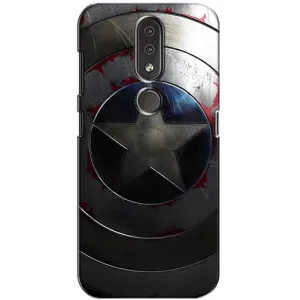 Чехол с Щитом Капитана Америки на Nokia 4.2 (Ретро Щит Капитана)