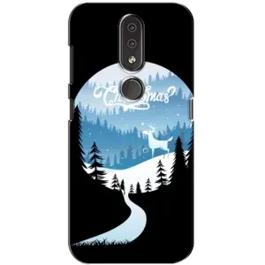 Силиконовый бампер на рождество для Nokia 4.2 (Рождественский Олень)