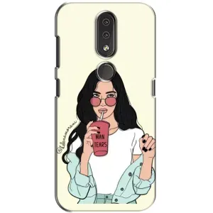 Силіконовый Чохол на Nokia 4.2 з картинкой Модных девушек (З напоєм)