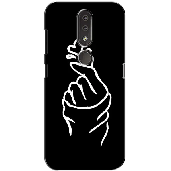 Чехол с рисунком «Сердце на черном» для Nokia 4.2 Чехол с рисунком «Сердце на черном» для Nokia 4.2