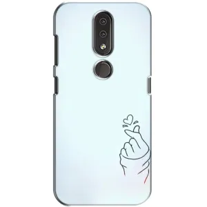 Чехлы (Знак сердечка) на Nokia 4.2 (Сердце на голубом)