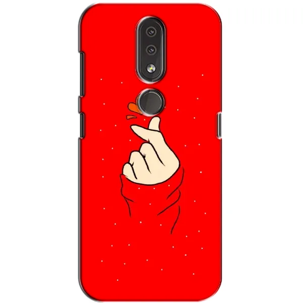 Чехол с рисунком «Сердце на красном» для Nokia 4.2 Чехол с рисунком «Сердце на красном» для Nokia 4.2