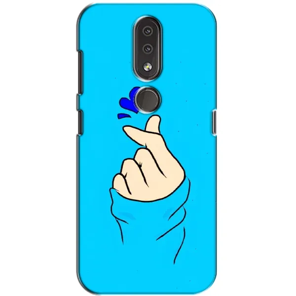 Чехол с рисунком «Сердце на синем» для Nokia 4.2 Чехол с рисунком «Сердце на синем» для Nokia 4.2