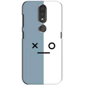 Силиконовые Чехлы (смешные стикеры) для Nokia 4.2 (Серо-белый)