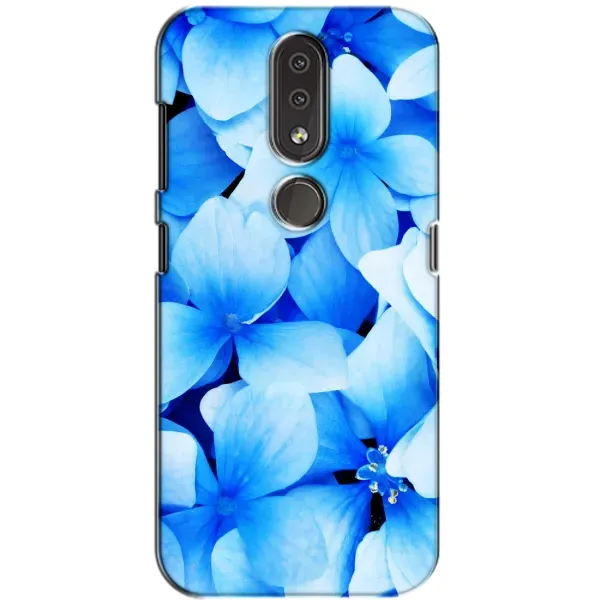 Чехол с рисунком «Синие цветы» для Nokia 4.2 Чехол с рисунком «Синие цветы» для Nokia 4.2